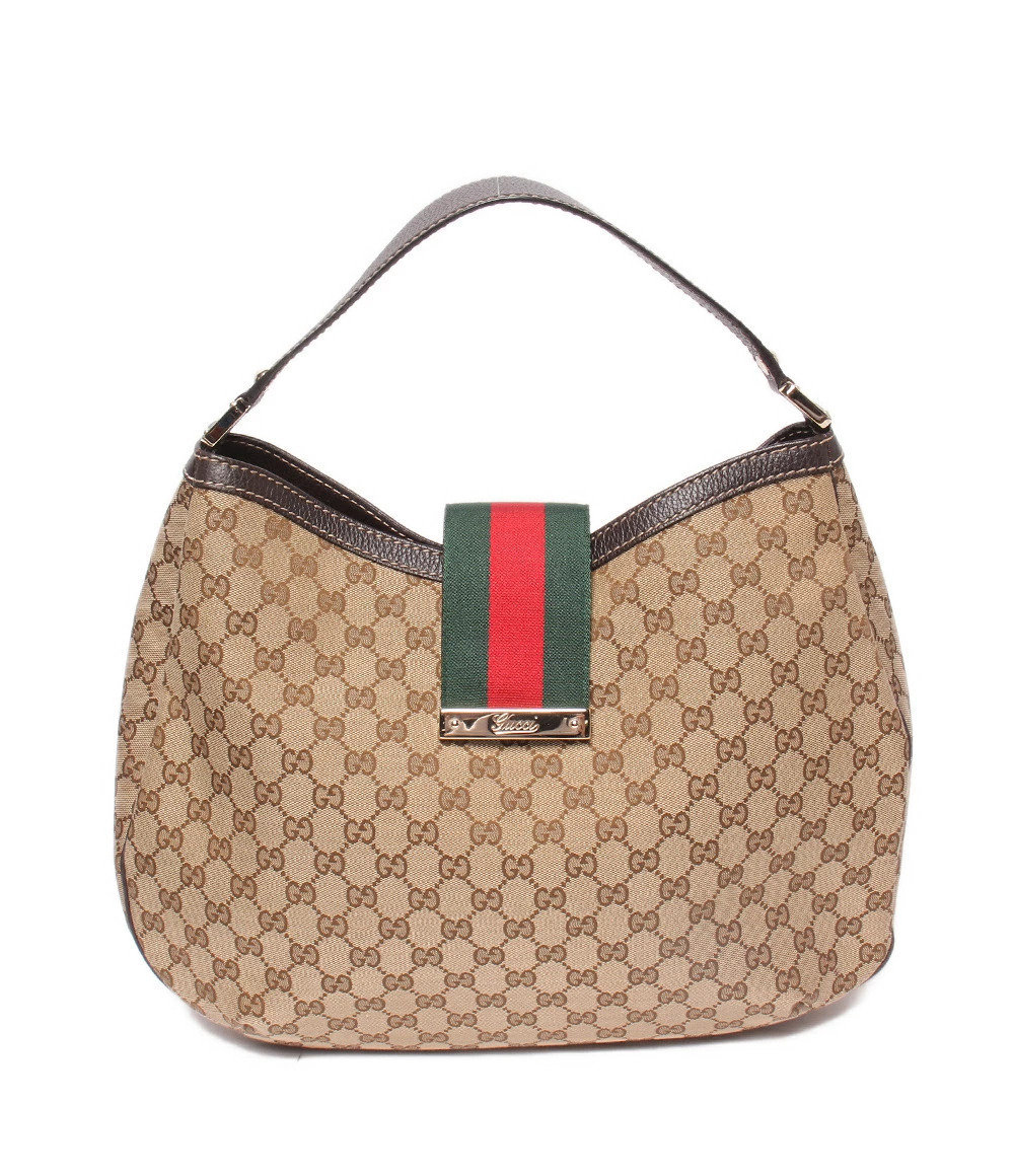 Gucci GG Canvas 2Way Shoulder Bag Tan